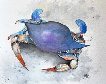 Crab Wallpaper Painting - Etsy