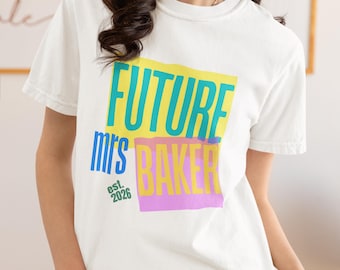 Personalised Future Mrs T-Shirt | Comfort Colors Bride Hen Party Gift