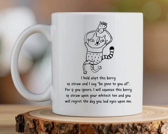 Cat Mum Gift, Cat Poem Mug, Cat Fan Gift, Hand-Drawn Cat Lover Gift, Cat Coffee Cup, Cat Tea Mug