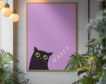 Black Cat Wall Art