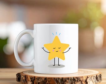 Personalized Star Mug | Kawaii Illustration