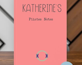 Personalised Pilates Notes Journal | Teacher Class Planner Hardback Notebook