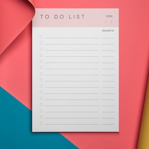 To Do List Digital Download, Minimalist Clean Lines Planner, ADHD Planner, Organiser, List Record Planner
