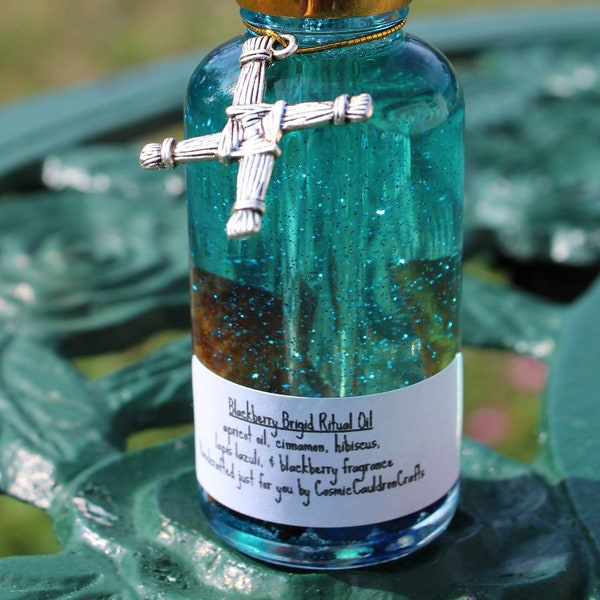 Blackberry Brigid Goddess Ritual Oil | Brigid's Cross | Imbolc Sabbat Magick Ritual Spell