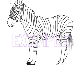 Minimalistic Zebra Coloring Page | Early Education Materials | Early Childhood Education | Montessori Tools | Teaching Tools | Preschoolers