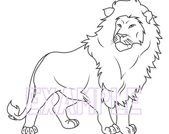 Minimalistic Lion Coloring Page | Early Education | Early Childhood Education Tools | Montessori Tools | Homeschooling Tools | Simple Lion