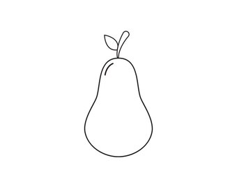 Pear Minimalist Coloring Page | Homeschool Resources, Preschool Resources, Minimalist Classroom, Toddler, ECE, Educational Resources