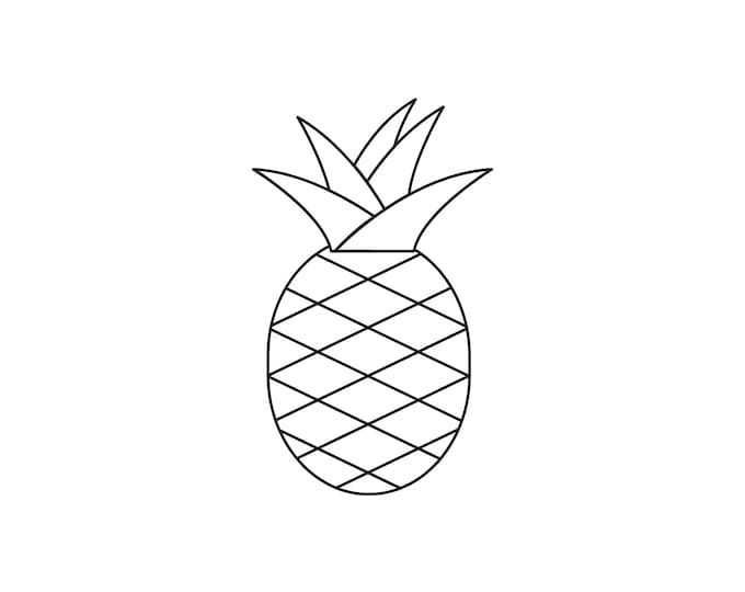 Pineapple Minimalist Coloring Page Homeschool Supplies Preschool