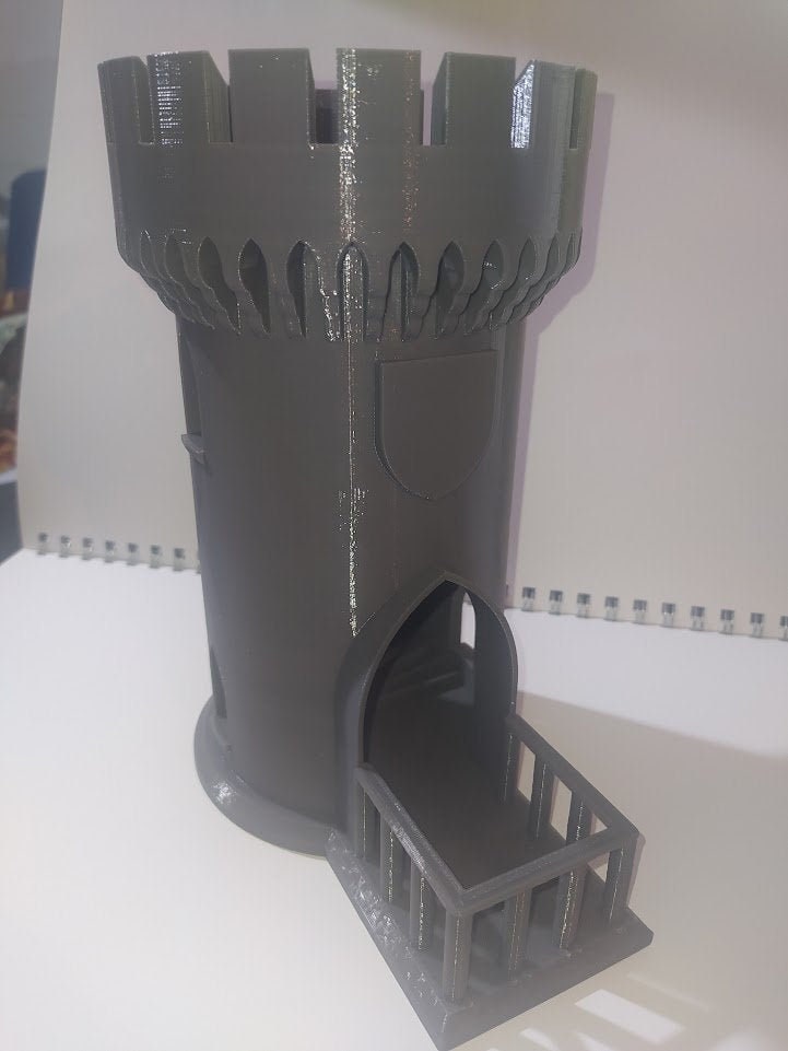 Castle dice tower with integrated dice tower Etsy