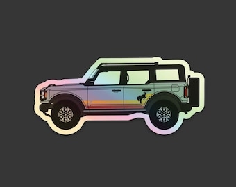 Holographic Ford Bronco Vinyl Sticker, Waterproof Sticker