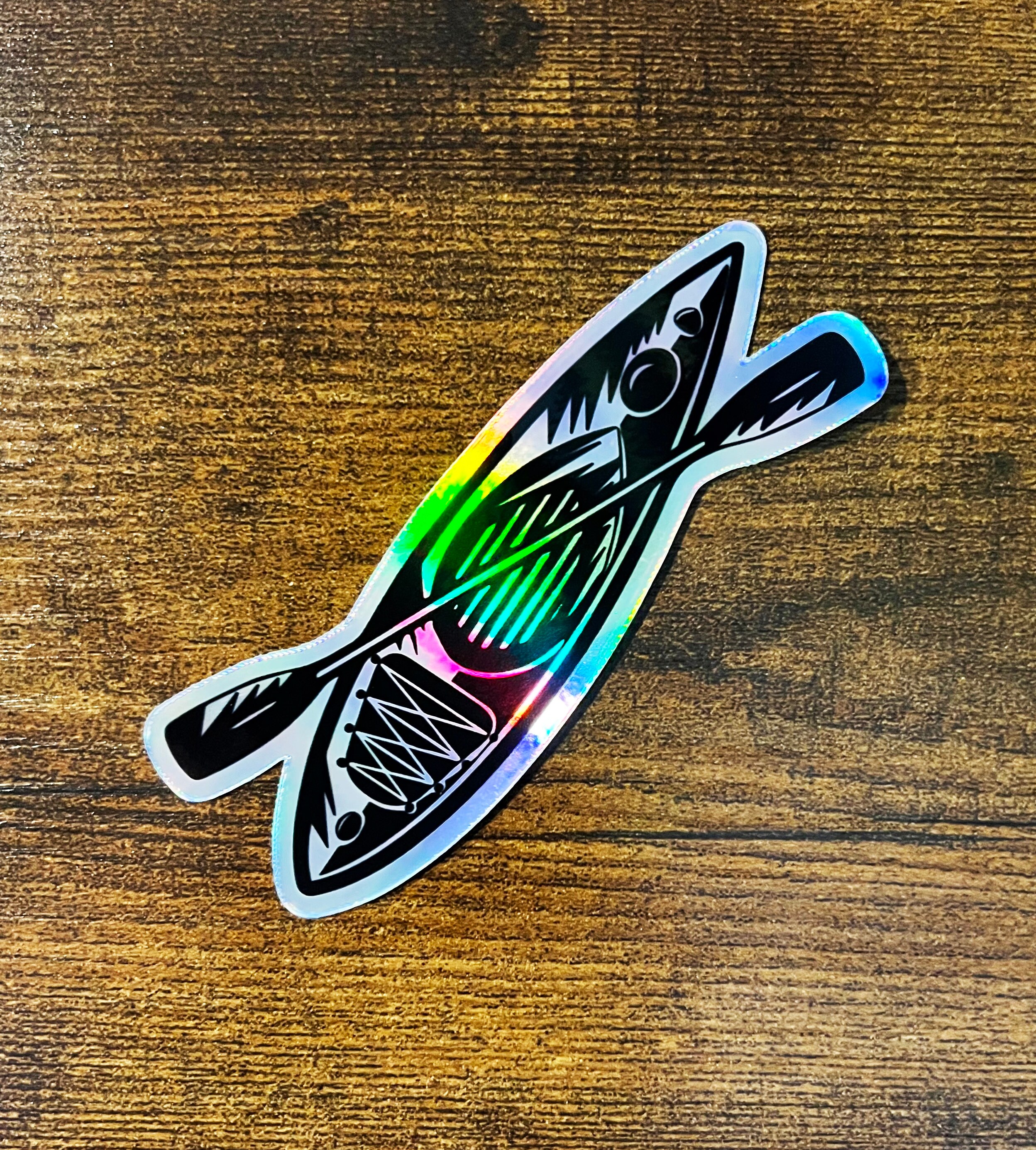 Holographic Kayak Vinyl Sticker Kayak Sticker Waterproof Etsy.de