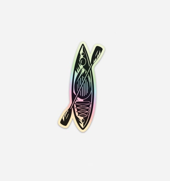 Holographic Kayak Vinyl Sticker Kayak Sticker Waterproof Etsy.de
