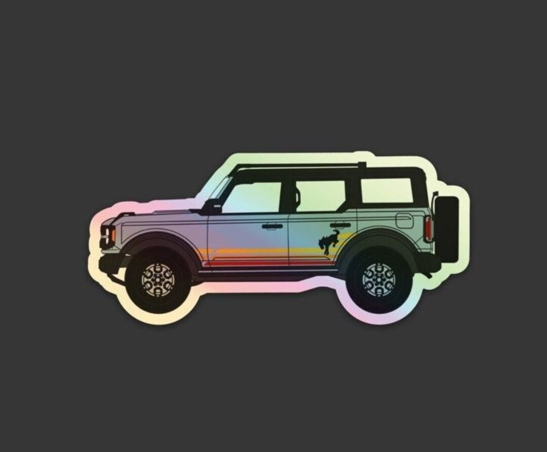 Holographic Ford Bronco Vinyl Sticker Waterproof Sticker - Etsy