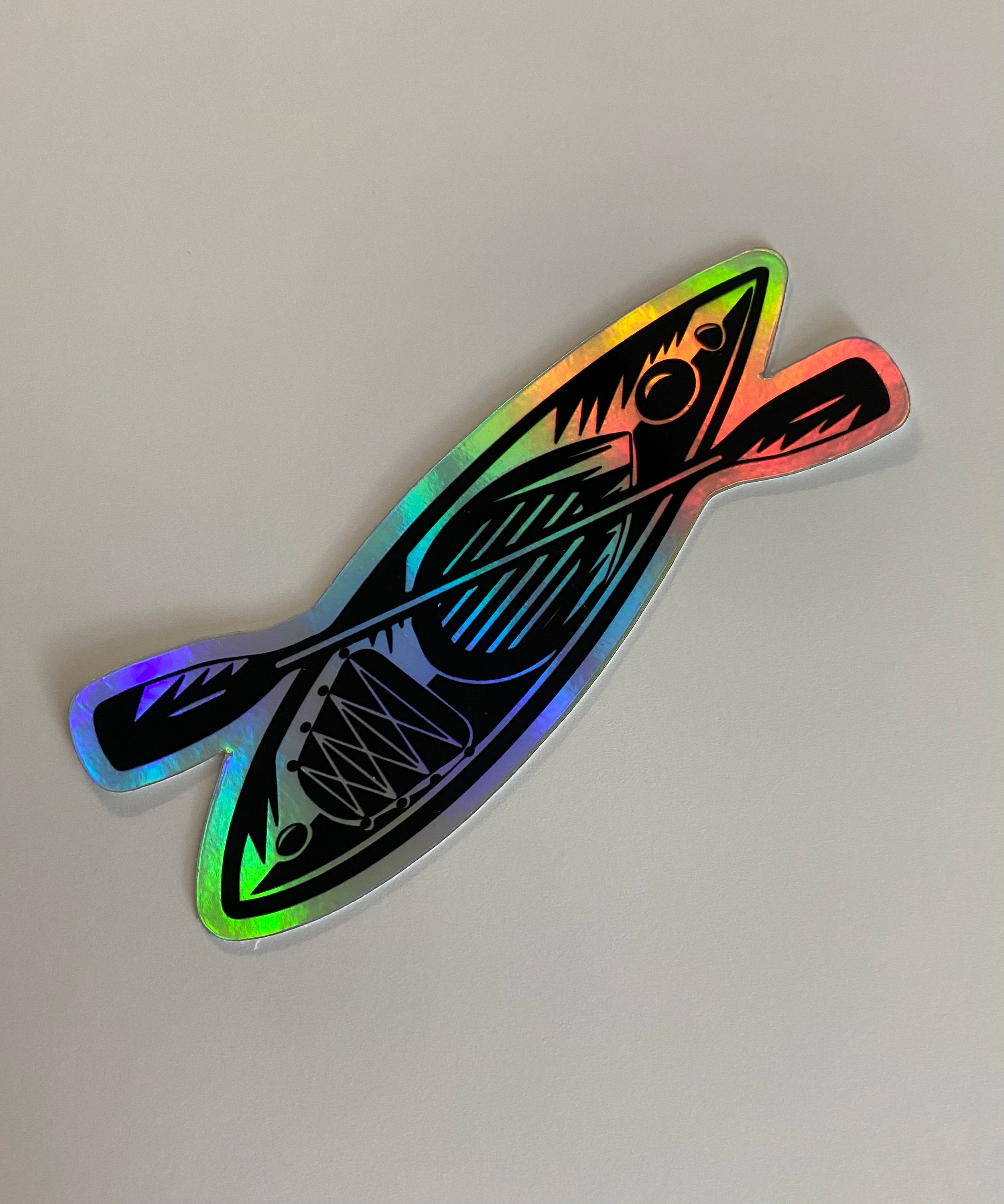 Holographic Kayak Vinyl Sticker Kayak Sticker Waterproof Etsy.de