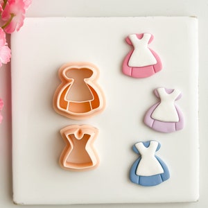 Princess Dress (2 Part) | Fantasy Princess Fairytale Spring Polymer Earring Clay Cutter Tool White Rabbit