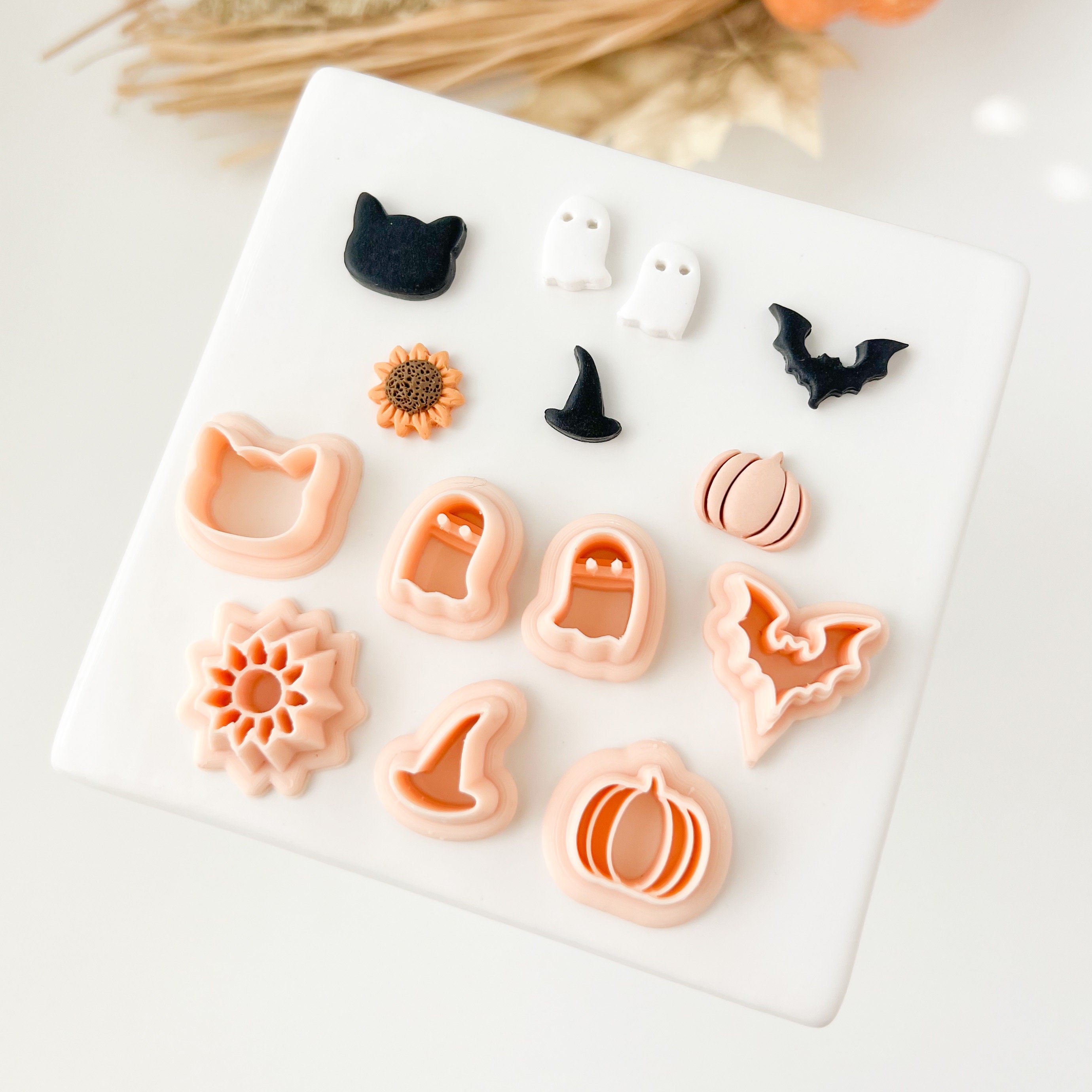 Fall Polymer Clay Earring Cutter Collection 1 9 Cutters Halloween Clay  Cutter Fall autumn Earring Cutters 