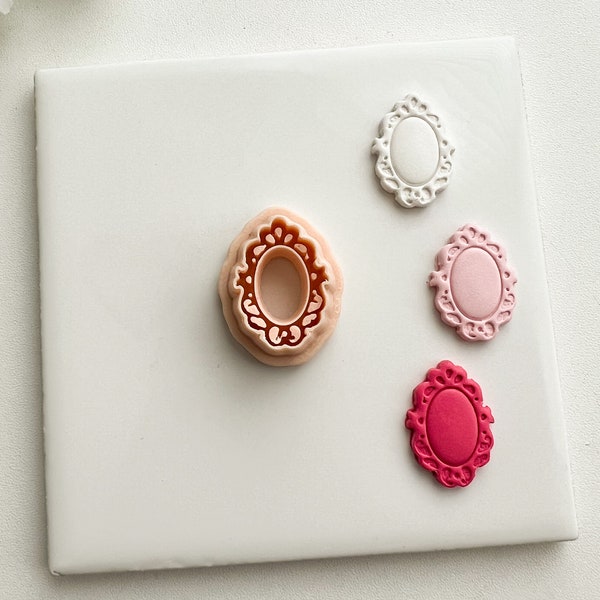 Elegant Mirror Embossed Shape | Elegant Mirror Frame Valentine’s Day Polymer Clay Cutter
