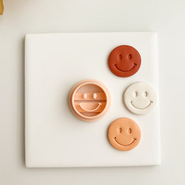 Smiley Face | Happy Face Cutter Basic Shape Clay Cutter Stud Cutter Dangle