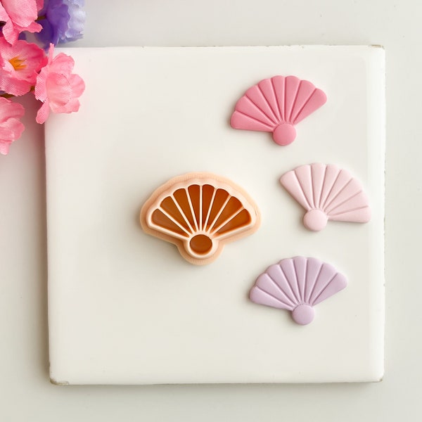 Hand Fan | Fantasy Princess Oriental Spring Floral Polymer Clay Cutter