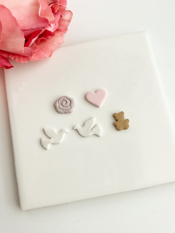 Valentine's Bundle Valentine Polymer Clay Cutter Set Valentine's Day Bundle Clay  Cutter Heart Cutter Letter Embossed Dove Teddy Bear Rose 