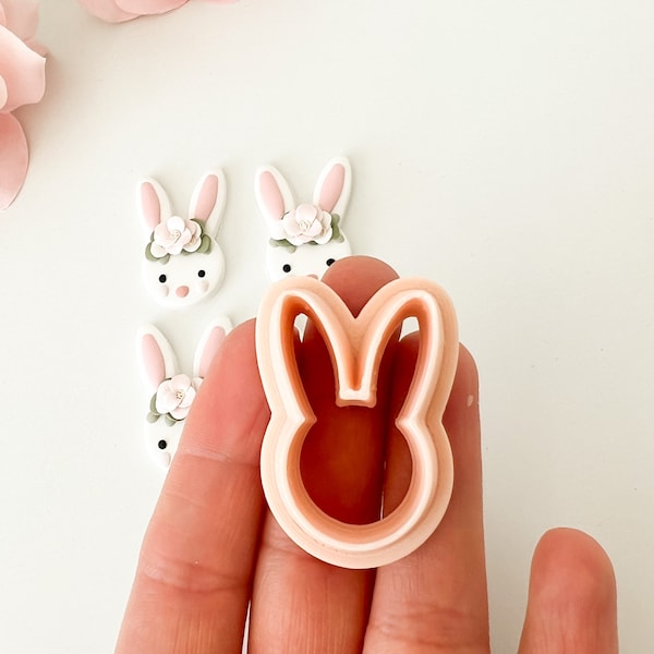 Bunny Head Cutter | Bunny Clay Cutter Easter Polymer Clay Cutter Polymer Clay Cutters Spring Easter Bunny Head Polymer Clay Cutter