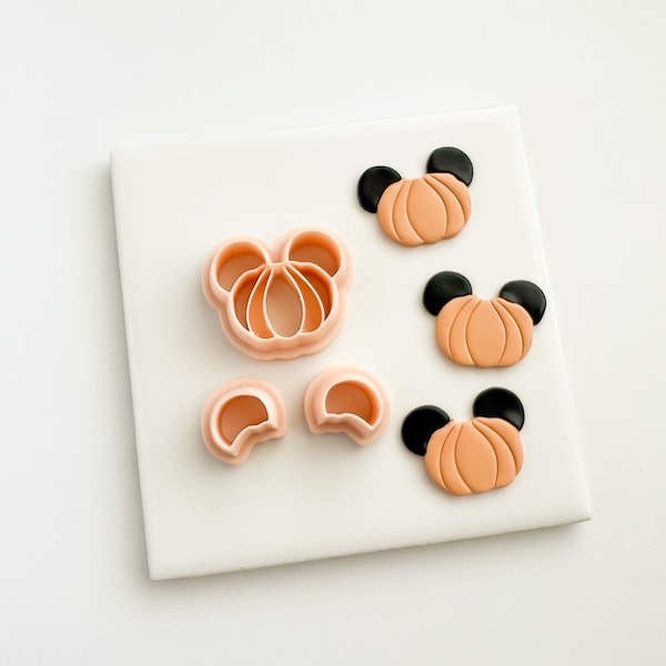 Pumpkin Mouse | Pumpkin Clay Cutter Fall Polymer Clay Cutters Autumn Clay Cutters Fall Earrings Autumn Clay Cutters Halloween Clay Cutter