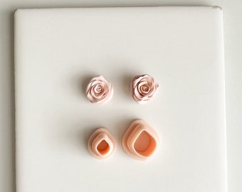 Rose Petal Set | Micro Cutter Cottage Core Embossed Tapered Polymer Clay Cutter Spring Flower Cutter Garden Floral Clay Cutter