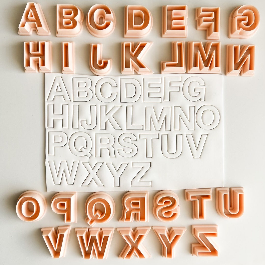 Alphabet Clay Cutters Stud Letter Personalized Name Clay Cutter Tapered