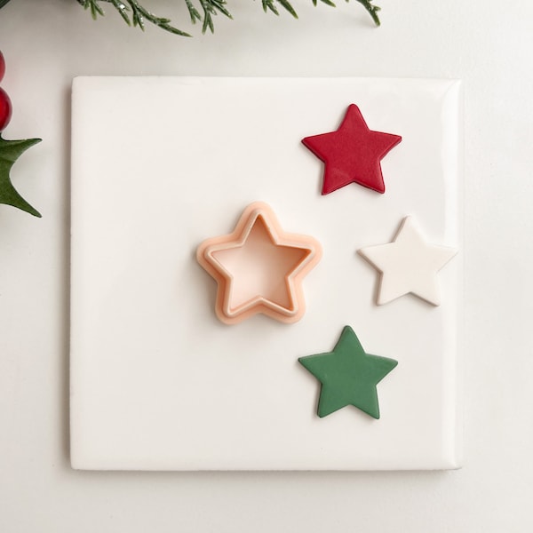 Christmas Tree Star | Christmas Holiday Tree Polymer Clay Cutter Star Shape Cutter Tool