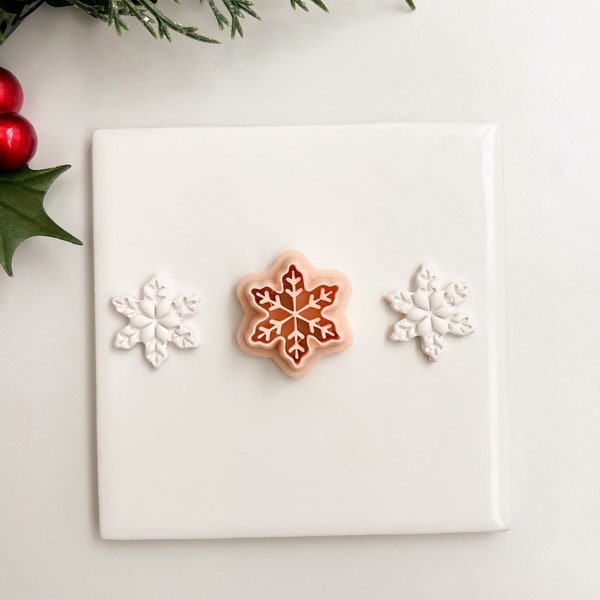 Snowflake No. 3 | Snowflake Polymer Clay Cutter Christmas Polymer Clay Cutters Winter Snowflake Shape Polymer Clay Cutter