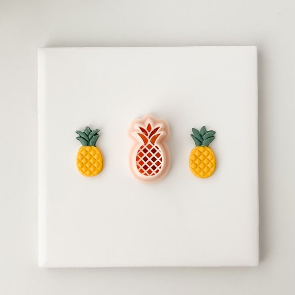 Pineapple Clay Cutter | Embossed Tapered Polymer Clay Cutter Fruit Clay Cutter