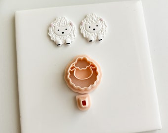 Lamb (2 Piece) | Barnyard Lamb Clay Cutter Barn Animals Farm Polymer Clay Cutter Spring Clay Cutter Spring Garden