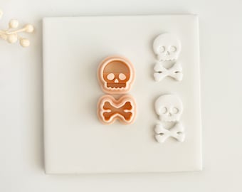 Skull and Crossbones Set |  Fall Polymer Clay Cutters Autumn Clay Cutters Fall Earrings Autumn Clay Cutters