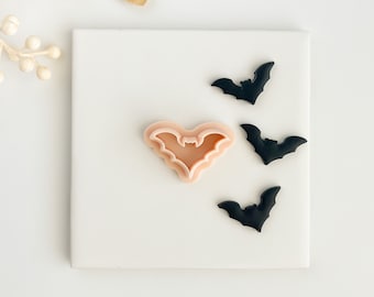 Bat No. 3 | Bat Polymer Clay Cutter Halloween Polymer Clay Cutter Fall Polymer Clay Cutter Spooky Vampire Scary Clay Cutter