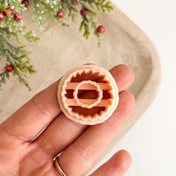 Wreath Clay Cutter | Wreath Polymer Clay Cutter Christmas Wreath Polymer Clay Cutter Winter Clay Cutter Seasonal Holiday Wreath