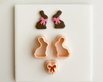 Chocolate Bunny | Easter Clay Cutter Spring Polymer Clay Cutter Sharp Tapered Clay Tool