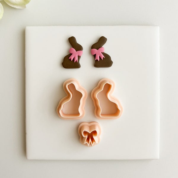 Chocolate Bunny | Easter Clay Cutter Spring Polymer Clay Cutter Sharp Tapered Clay Tool