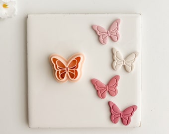 Embossed Butterfly No. 8 | Barnyard Intricate Butterfly Spring Garden Polymer Earring Clay Cutter Tool