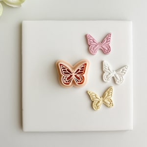 Embossed Butterfly No. 7 | Barnyard Intricate Butterfly Spring Garden Polymer Earring Clay Cutter Tool