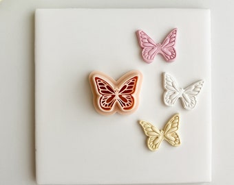 Embossed Butterfly No. 7 | Barnyard Intricate Butterfly Spring Garden Polymer Earring Clay Cutter Tool