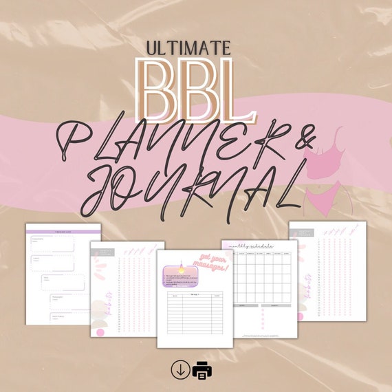 Digital Bbl Planner Bbl Supply List Planner for Bbl Surgery