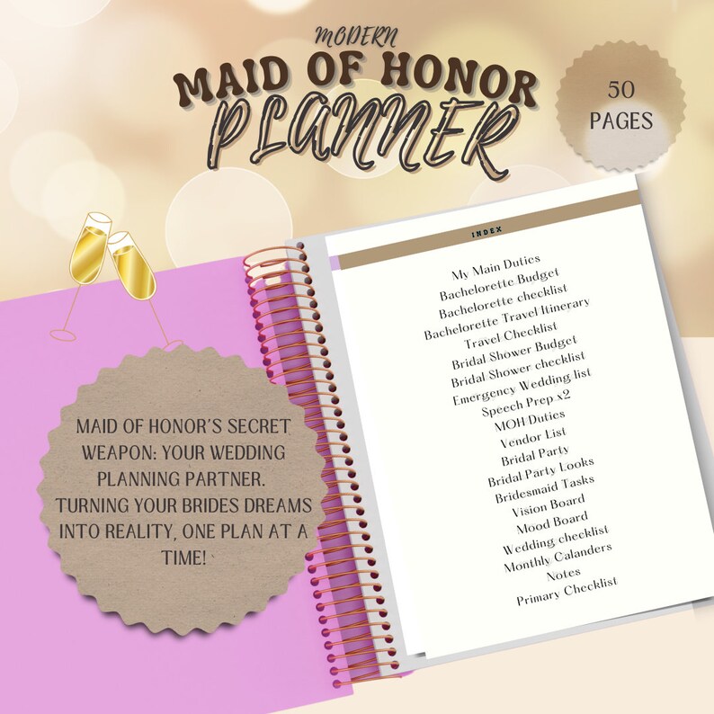 Will You Be My Maid of Honor Planner Maid of Honor Planner Printable ...