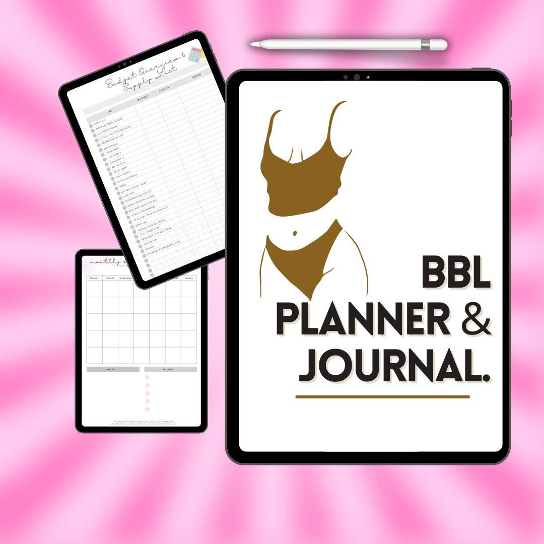 Digital Bbl Planner Bbl Supply List Planner for Bbl Surgery Etsy