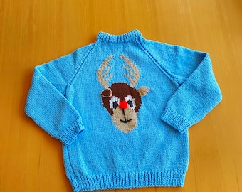 Reindeer Christmas jumper for kids