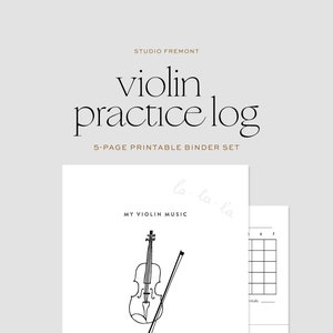 Violin Practice Log | PDF Printable Music Practice Checklist | Printable Violin Practice Sheet For Music Lessons | Kids Practice Log