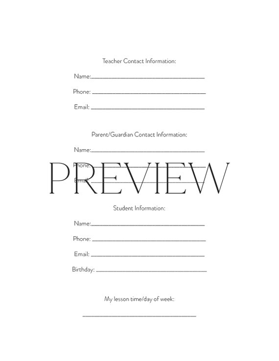 Guitar Practice Log PDF Printable Music Practice Checklist - Etsy