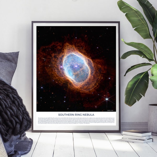 James Webb Southern Ring Nebula poster, Early release images from James Webb Space Telescope, Space poster, Wall art, Wall decoration, gifts