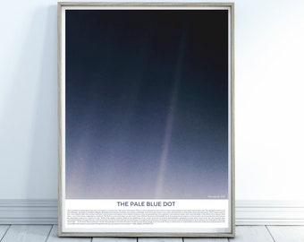 Space Wall Art Pale Blue Dot Poster Voyager 1 -