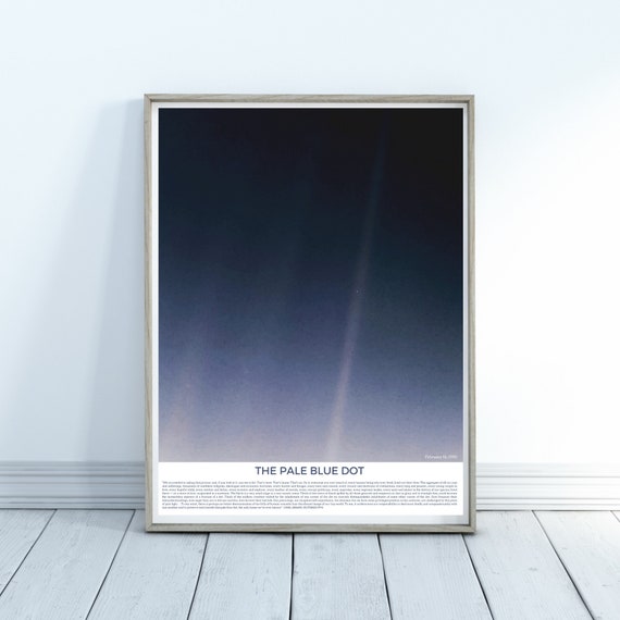 Space Wall Art Pale Blue Dot Poster Voyager 1 -