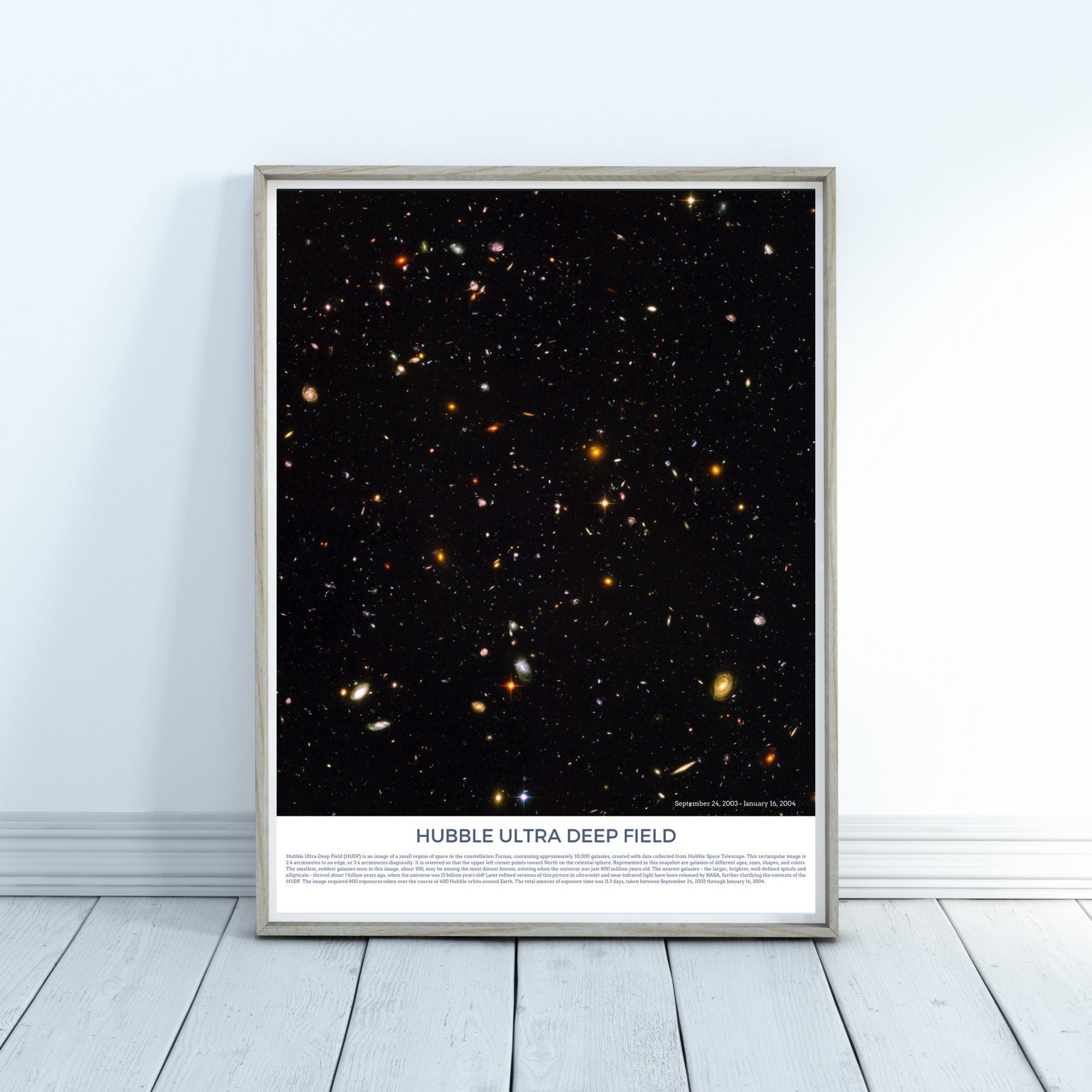 Hubble Ultra Deep Field Poster Space Poster Galaxy Space - Etsy